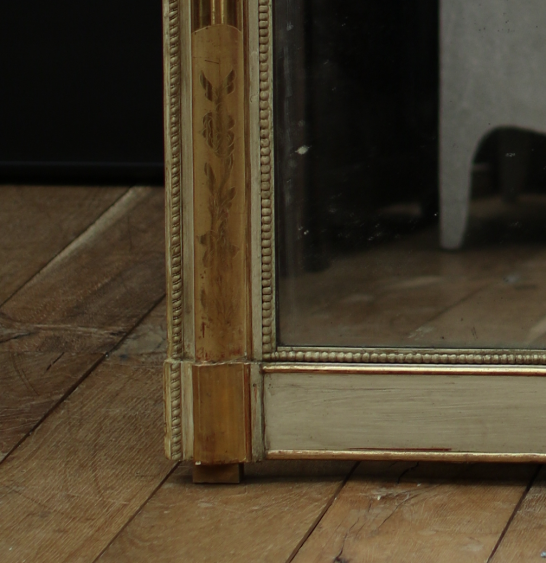 Gilded and Painted Louis Philippe Mirror